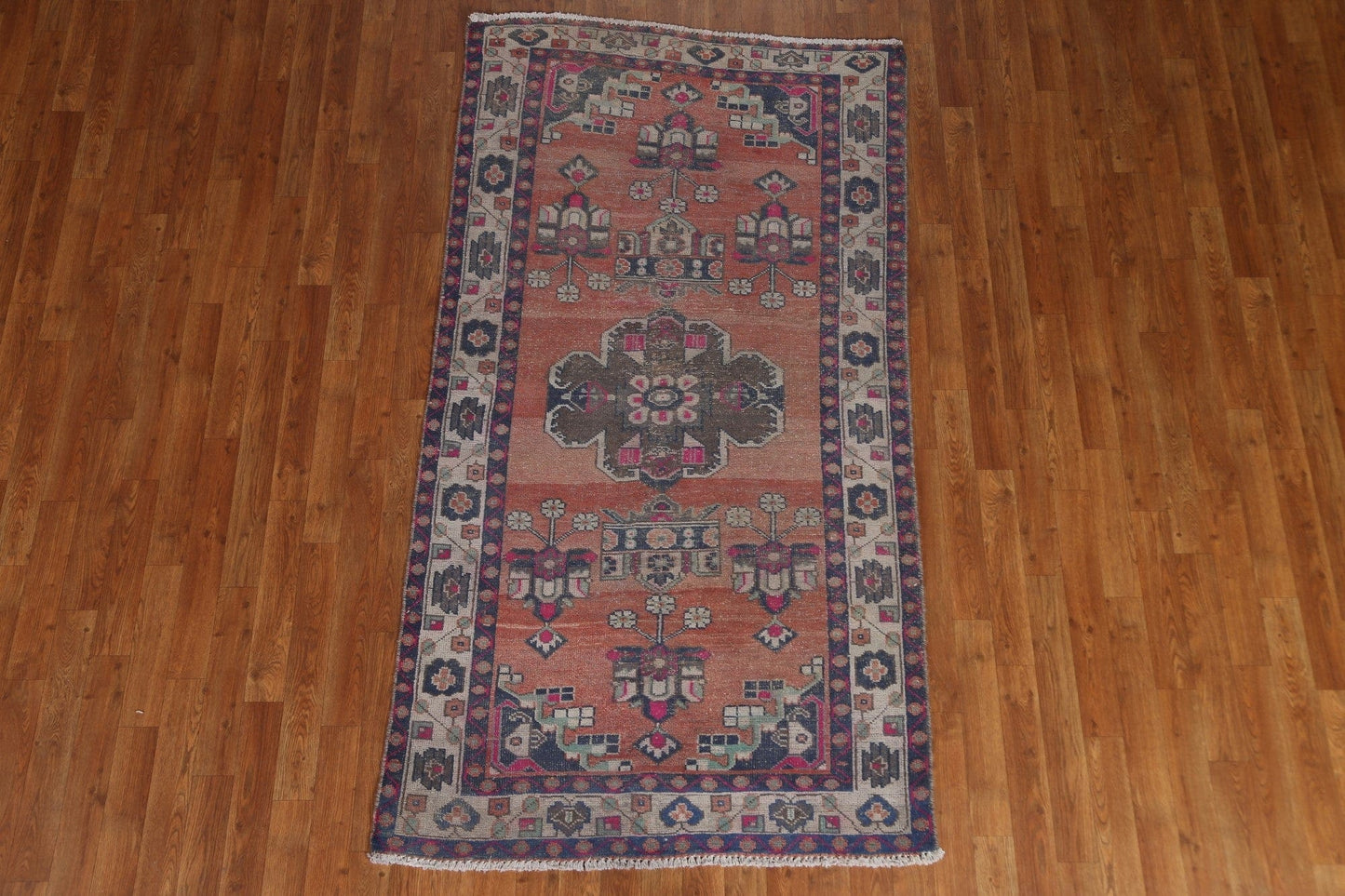 Vintage Hamedan Persian Area Rug 4x7