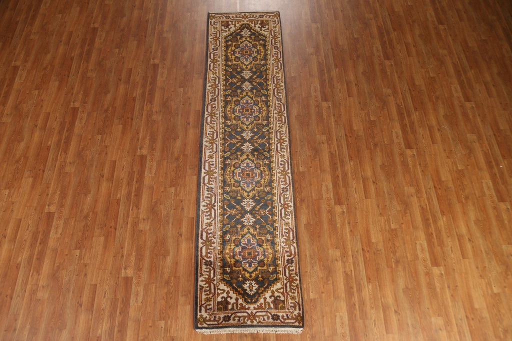 Heriz Serapi Runner Rug Handmade Wool 3x10