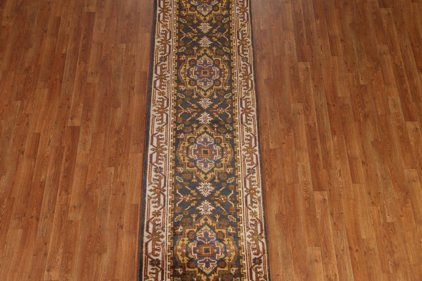 Heriz Serapi Runner Rug Handmade Wool 3x10