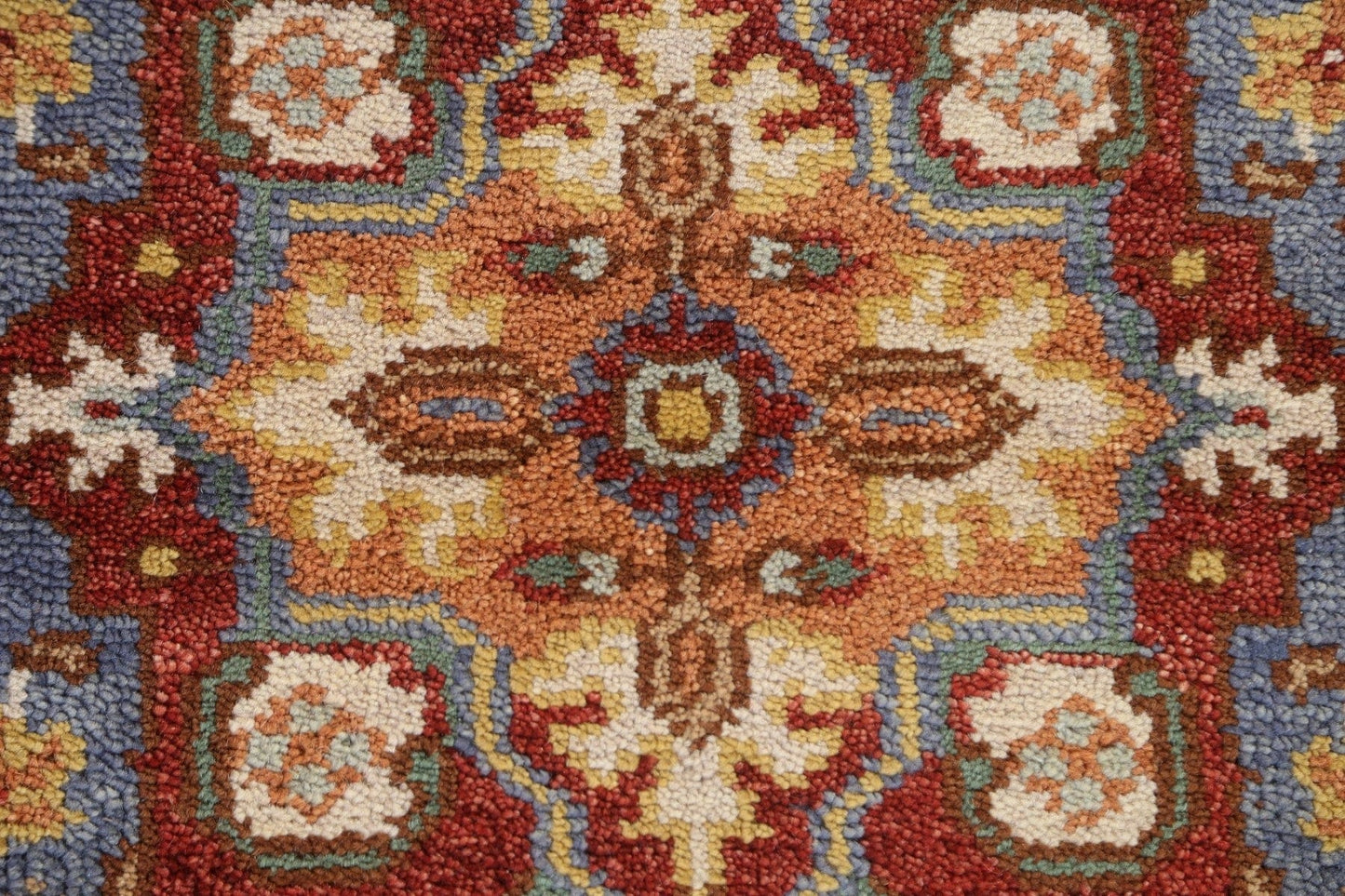 Geometric Heriz Serapi Wool Rug 3x6