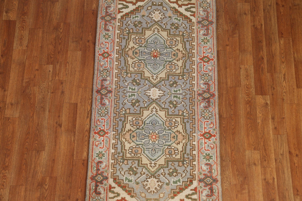 Geometric Wool Heriz Serapi Rug 3x6