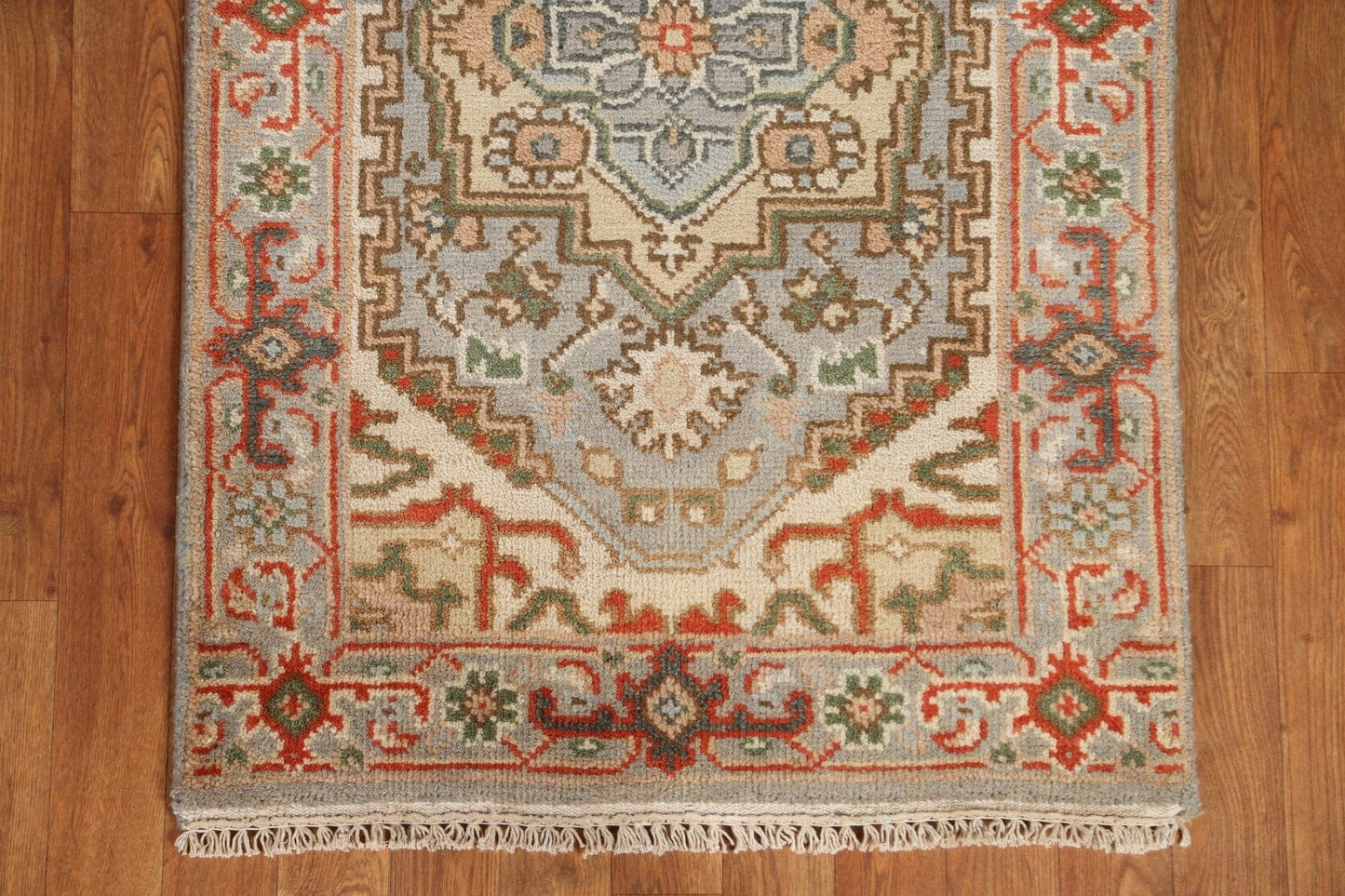 Geometric Wool Heriz Serapi Rug 3x6