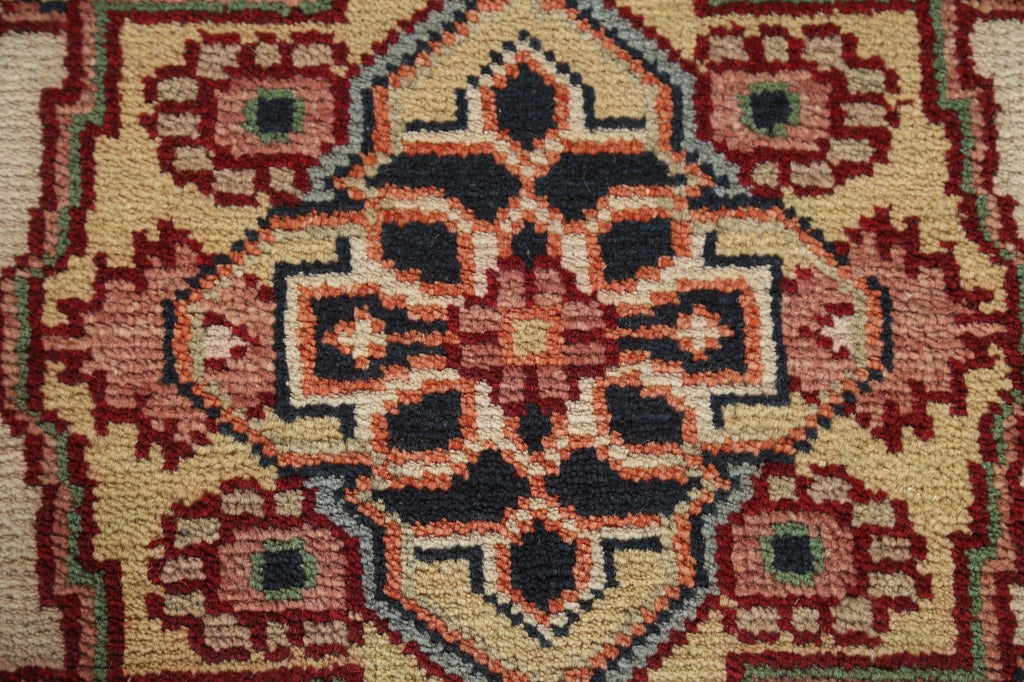 Geometric Heriz Serapi Runner Rug 3x8