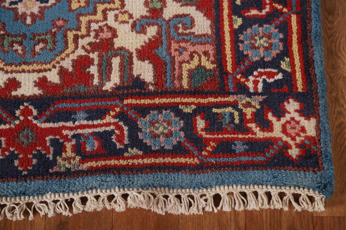 Geometric Heriz Serapi Runner Rug 3x8