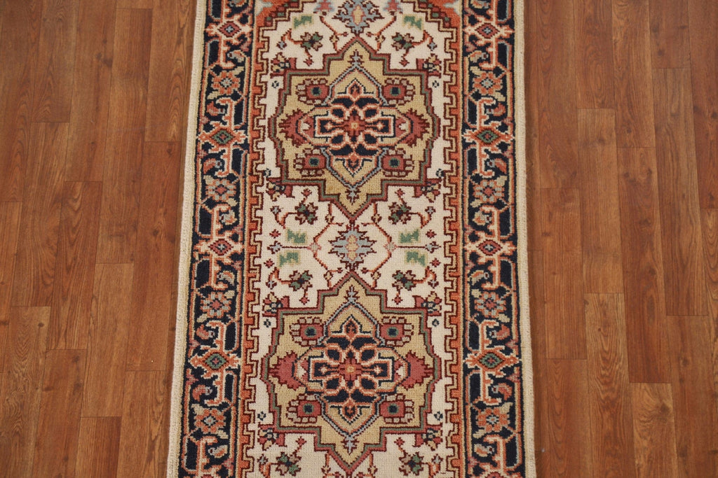 Geometric Heriz Serapi Runner Rug 2x6