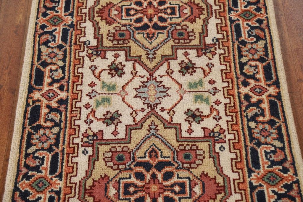 Geometric Heriz Serapi Runner Rug 2x6