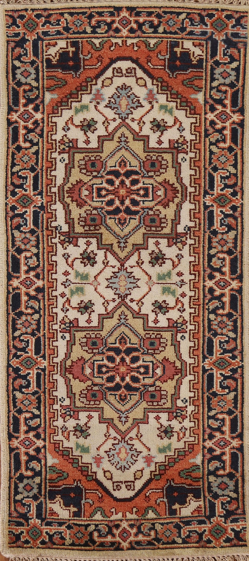 Geometric Heriz Serapi Runner Rug 2x6