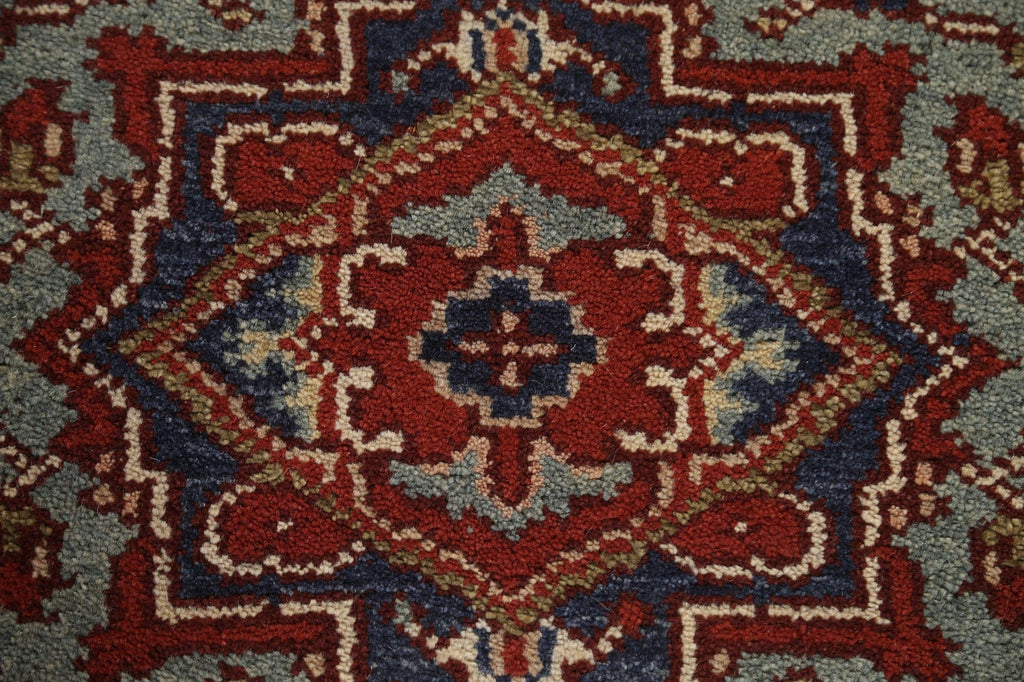 Geometric Heriz Serapi Runner Rug 3x8