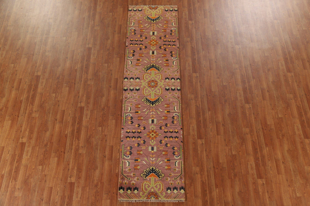 Geometric Heriz Serapi Runner Rug 3x10