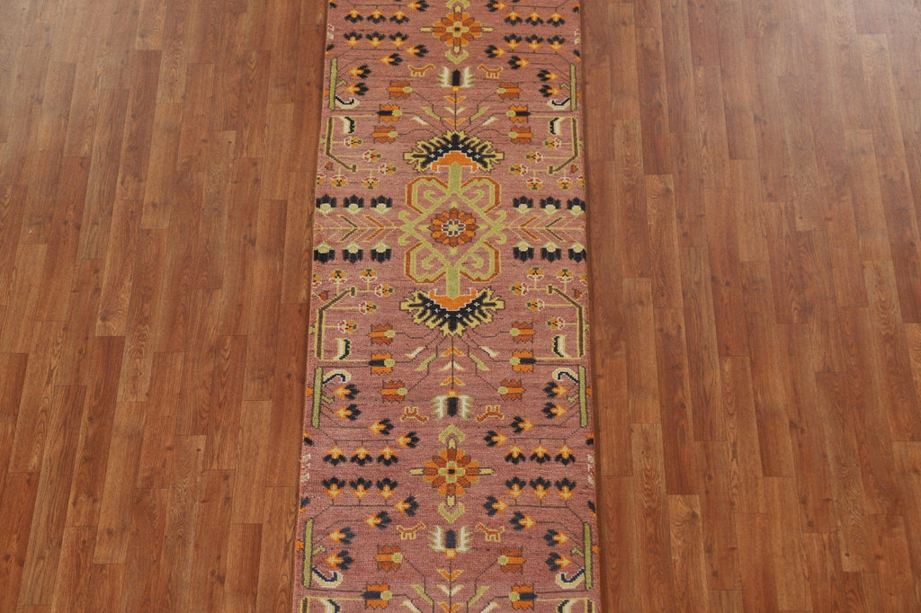 Geometric Heriz Serapi Runner Rug 3x10