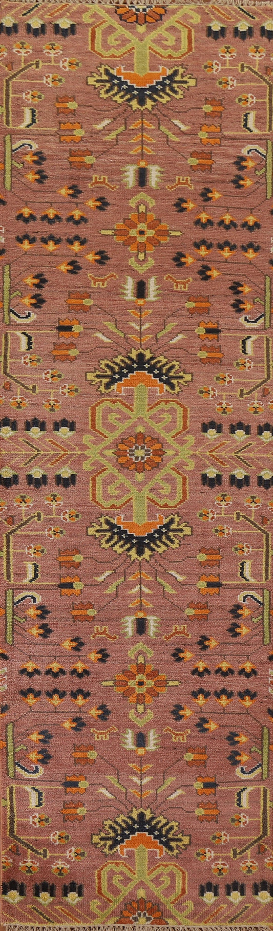 Geometric Heriz Serapi Runner Rug 3x10