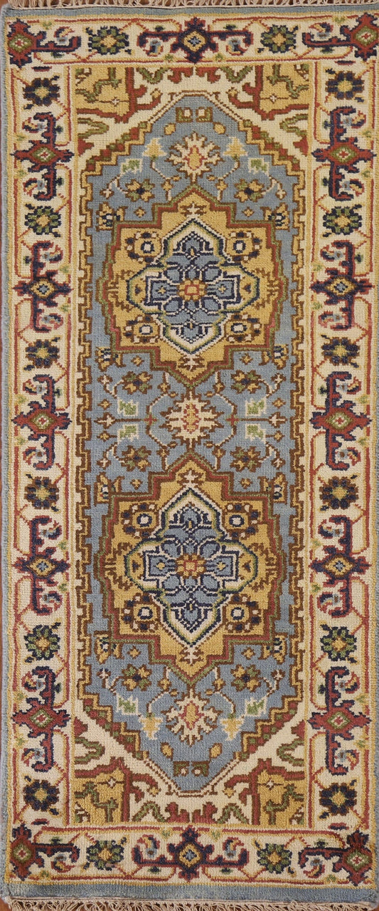 Geometric Heriz Serapi Runner Rug 2x6