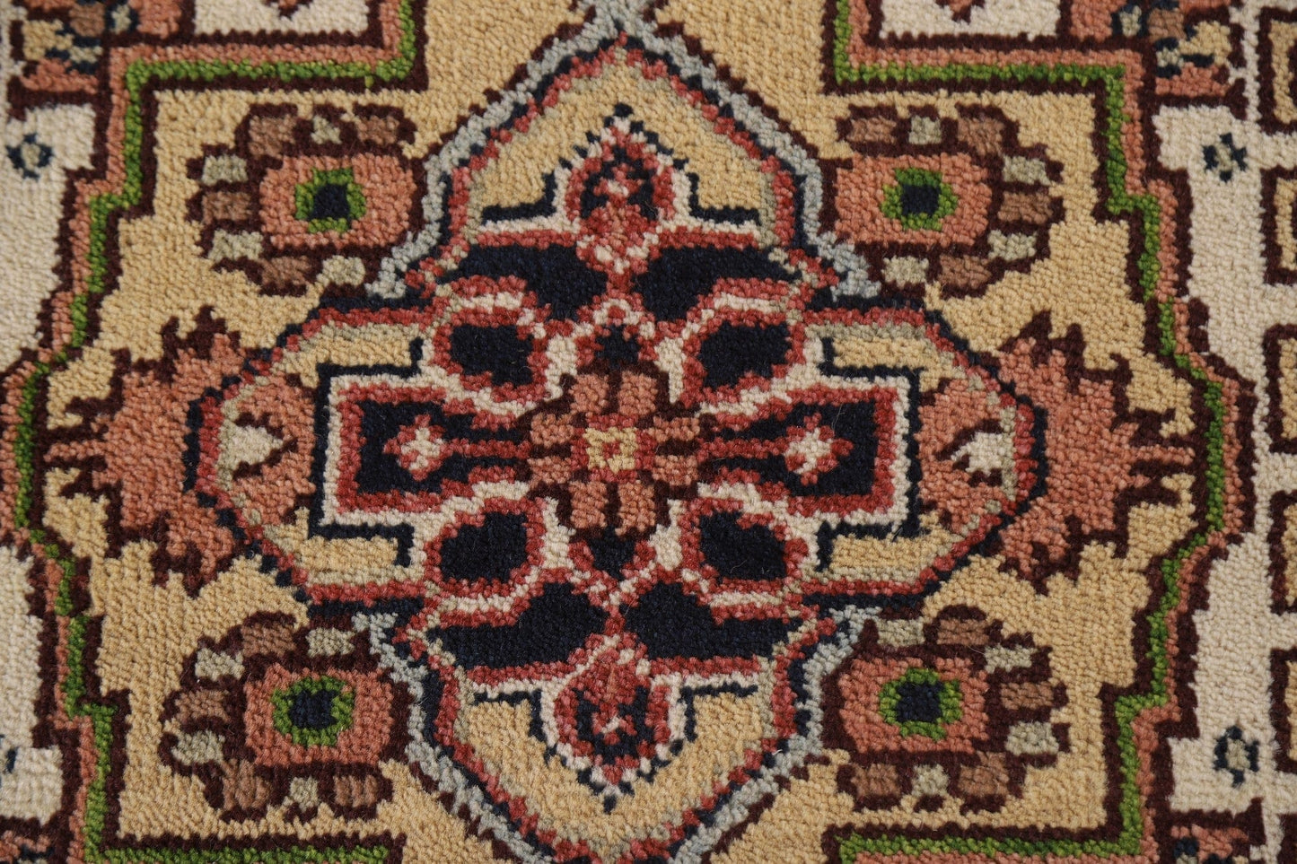 Geometric Heriz Serapi Runner Rug 3x8