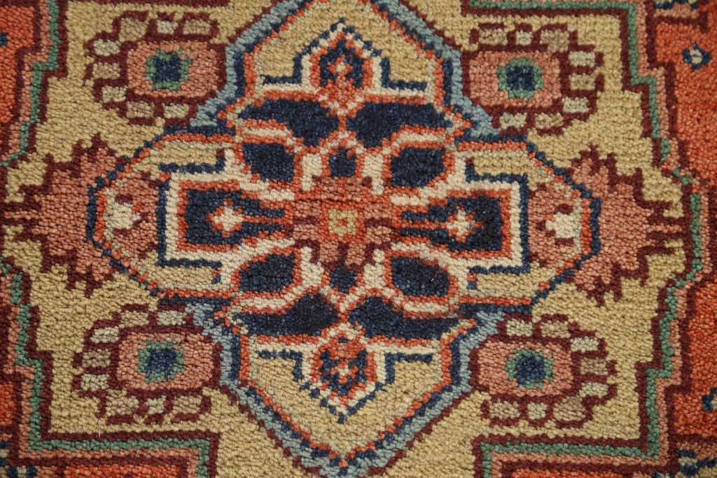 Geometric Heriz Serapi Runner Rug 3x8