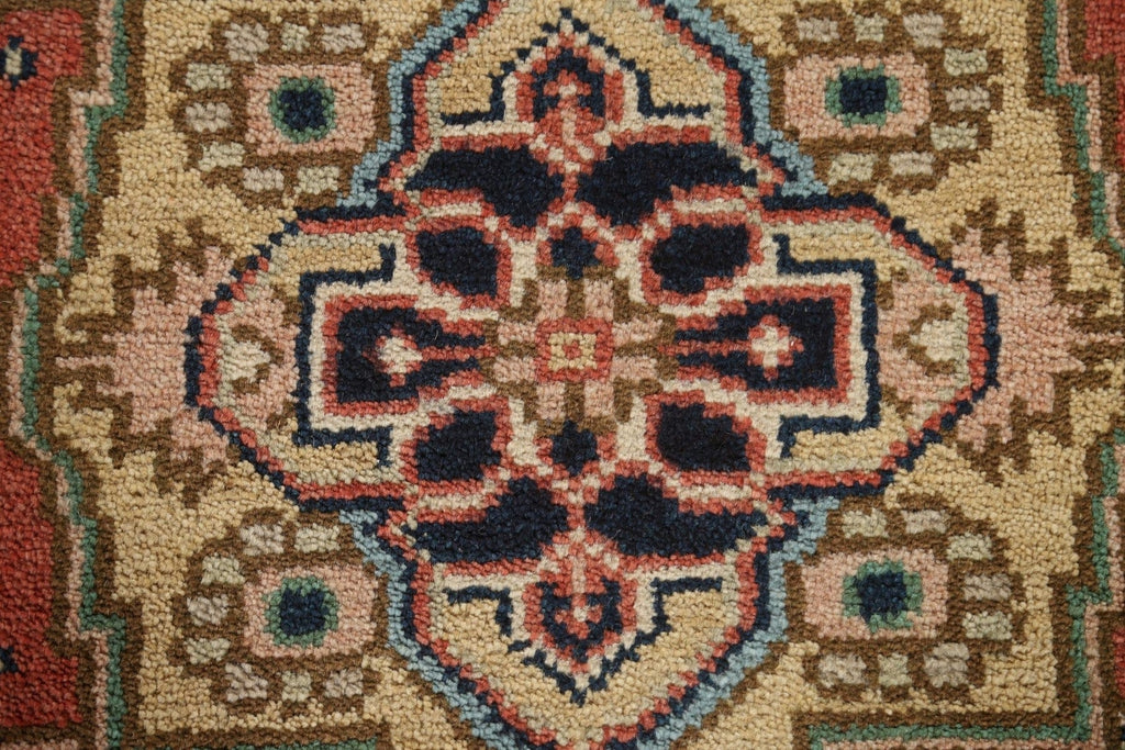 Geometric Heriz Serapi Runner Rug 3x8