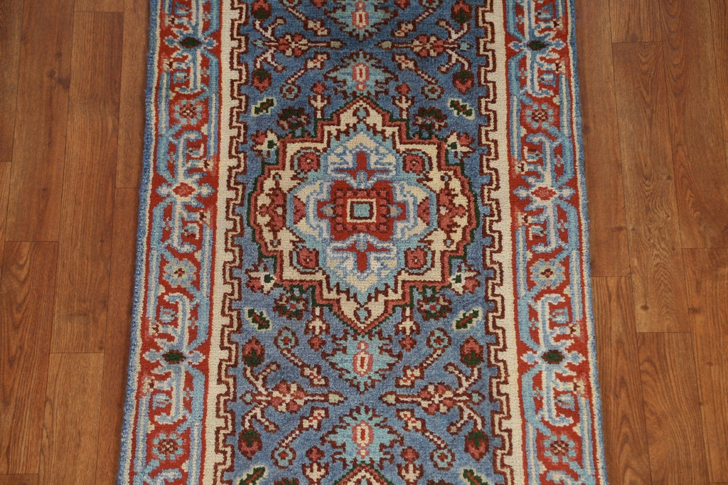 Heriz Serapi Runner Rug Hand-knotted 2x10