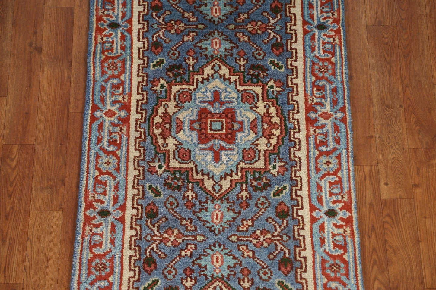 Heriz Serapi Runner Rug Hand-knotted 2x10