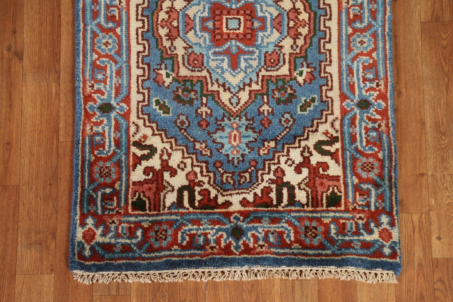 Heriz Serapi Runner Rug Hand-knotted 2x10