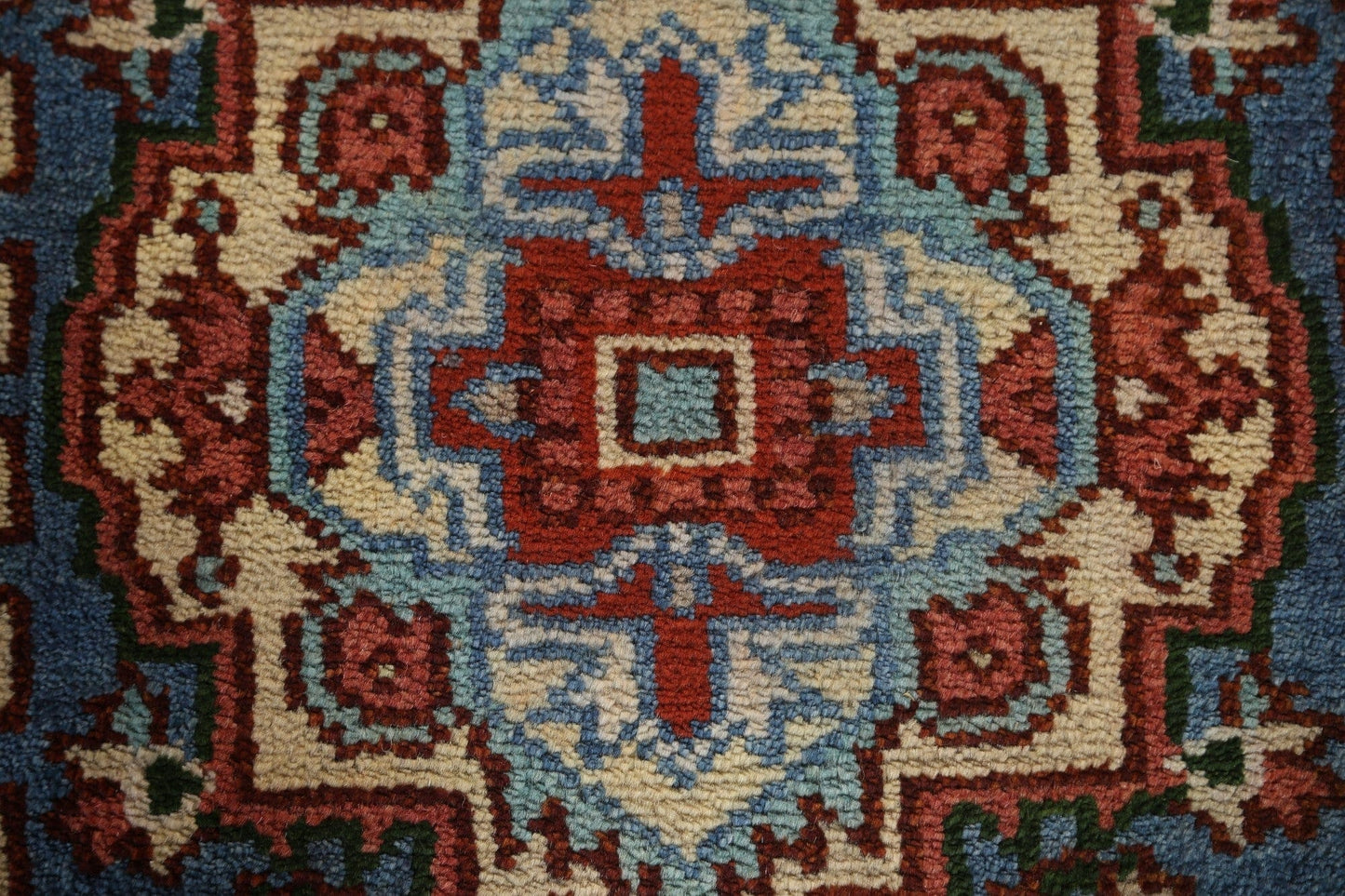 Heriz Serapi Runner Rug Hand-knotted 2x10