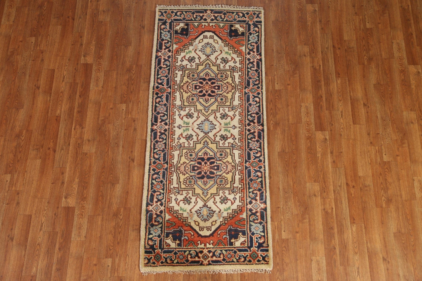 Geometric Heriz Serapi Rug 3x6