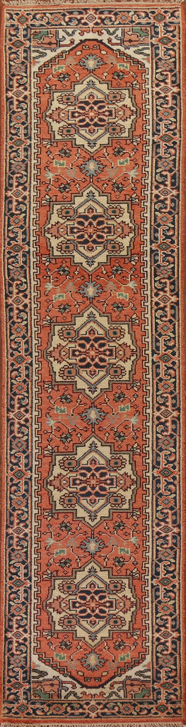 Geometric Heriz Serapi Runner Rug 3x12