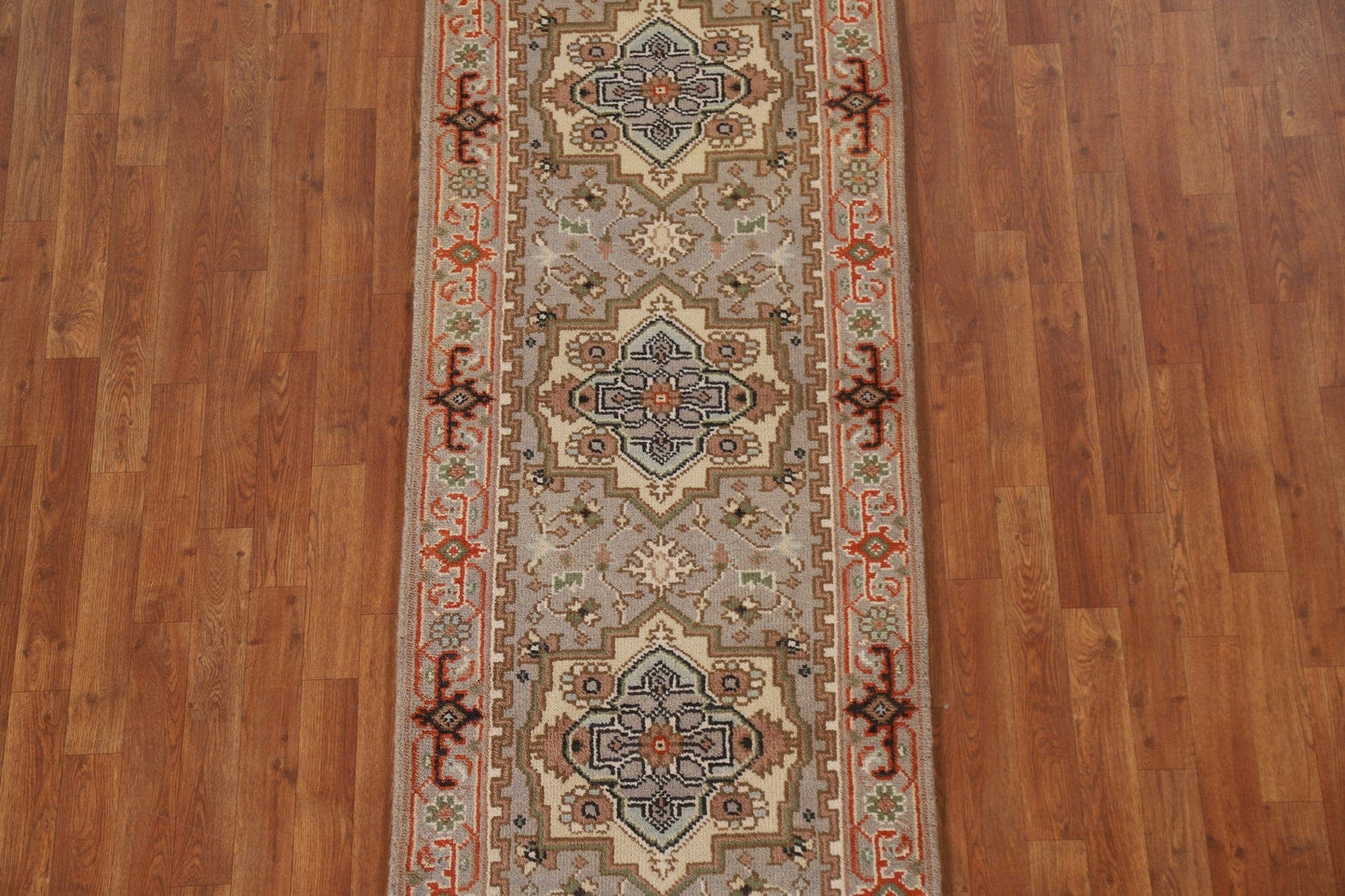 Heriz Serapi Geometric Runner Rug 3x8