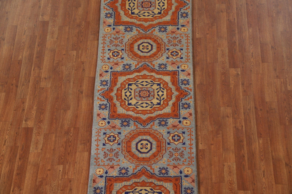 Geometric Heriz Serapi Runner Rug 3x8