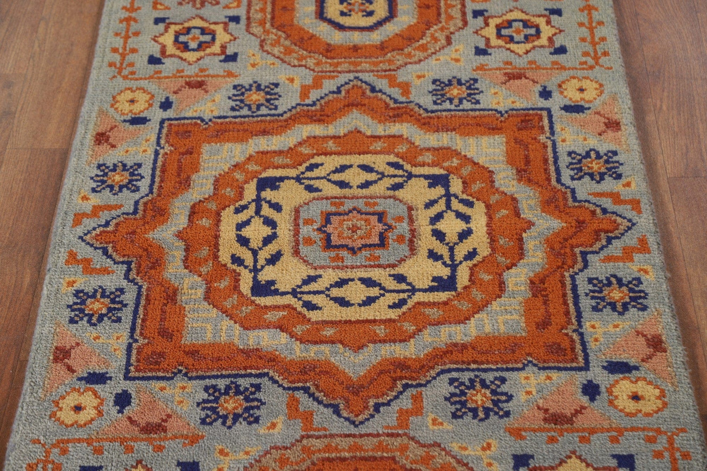 Geometric Heriz Serapi Runner Rug 3x8