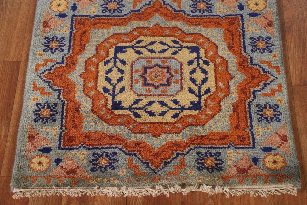 Geometric Heriz Serapi Runner Rug 3x8