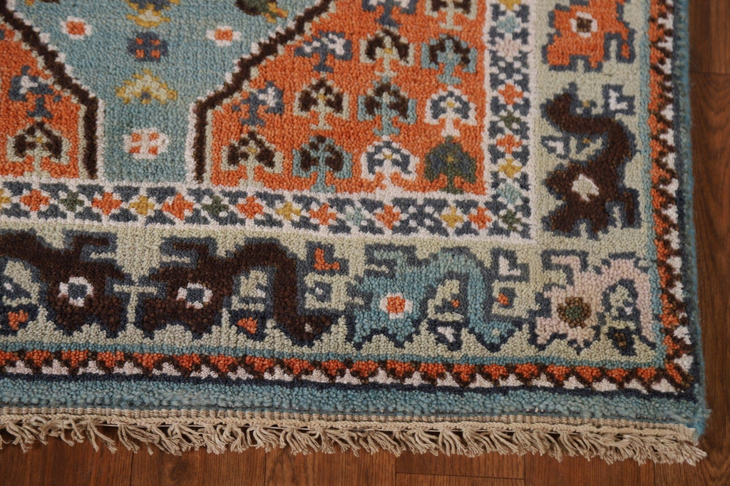 Geometric Heriz Serapi Runner Rug 3x8