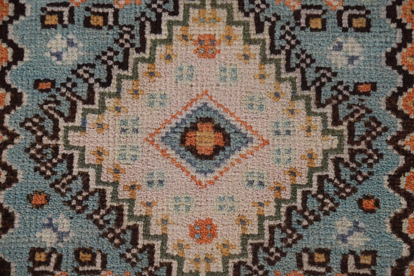 Geometric Heriz Serapi Runner Rug 3x8