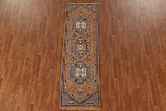 Geometric Heriz Serapi Runner Rug 3x8