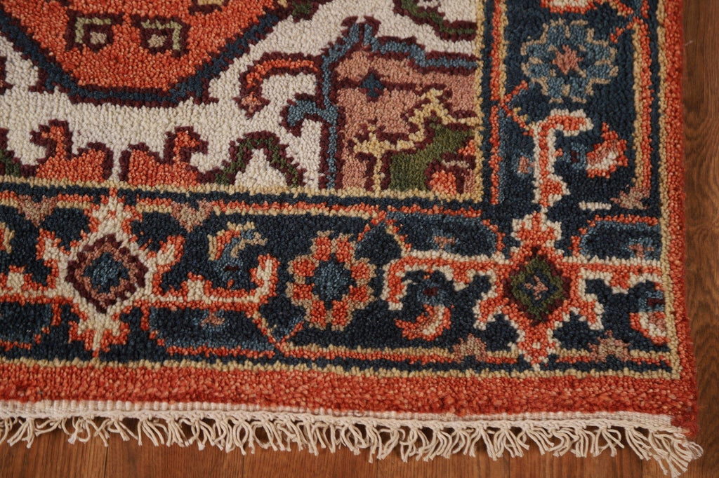 Heriz Serapi Runner Rug Hand-knotted Wool 3x8