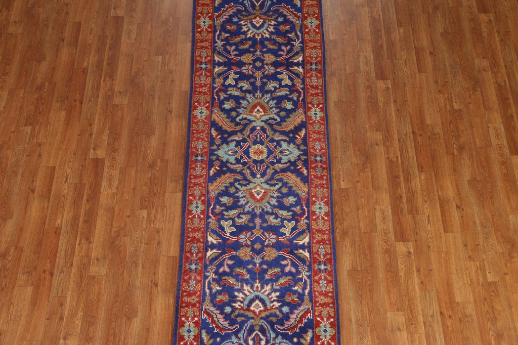 Heriz Serapi Runner Rug Hand-knotted 3x10