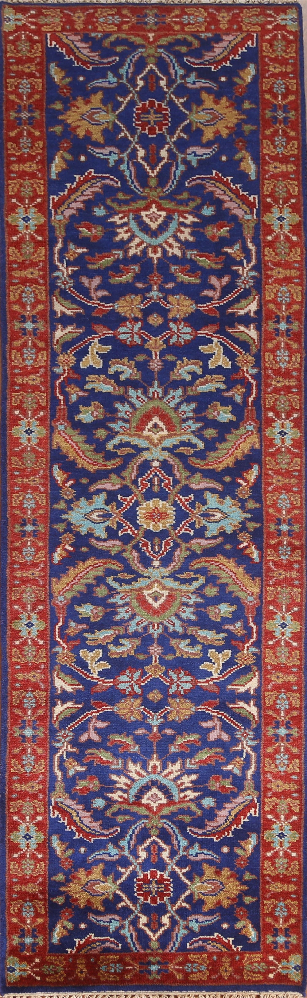 Heriz Serapi Runner Rug Hand-knotted 3x10