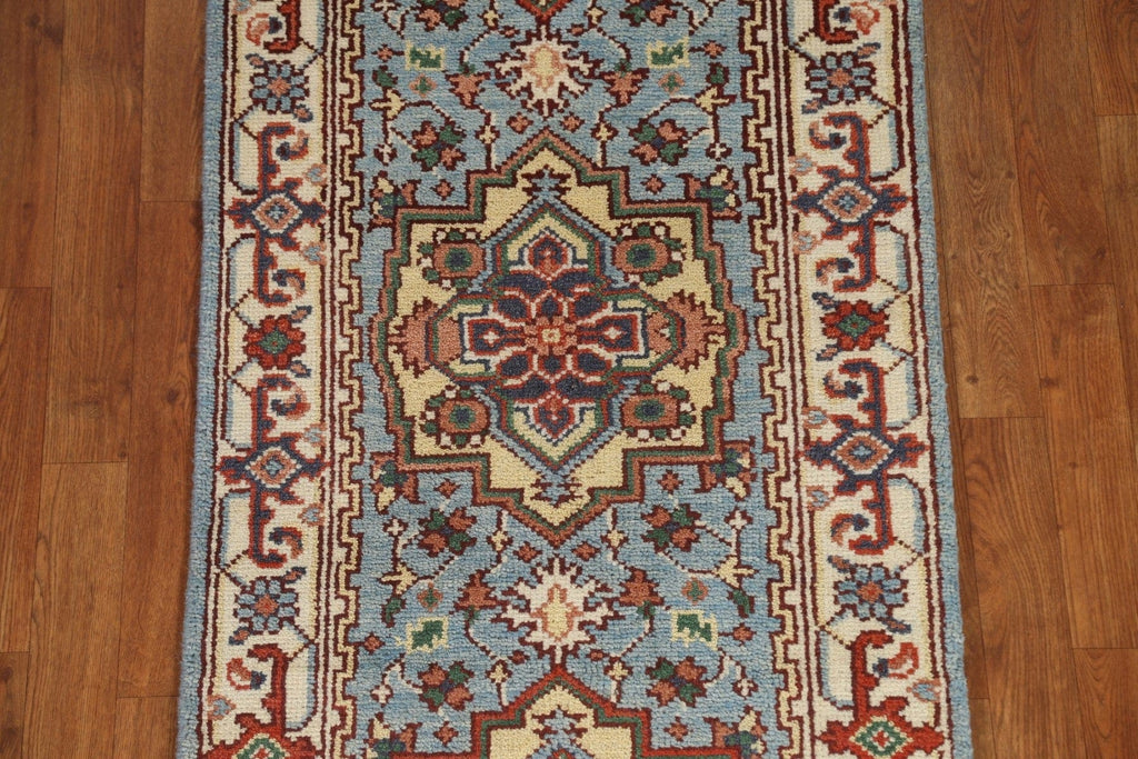 Geometric Heriz Serapi Runner Rug 3x8