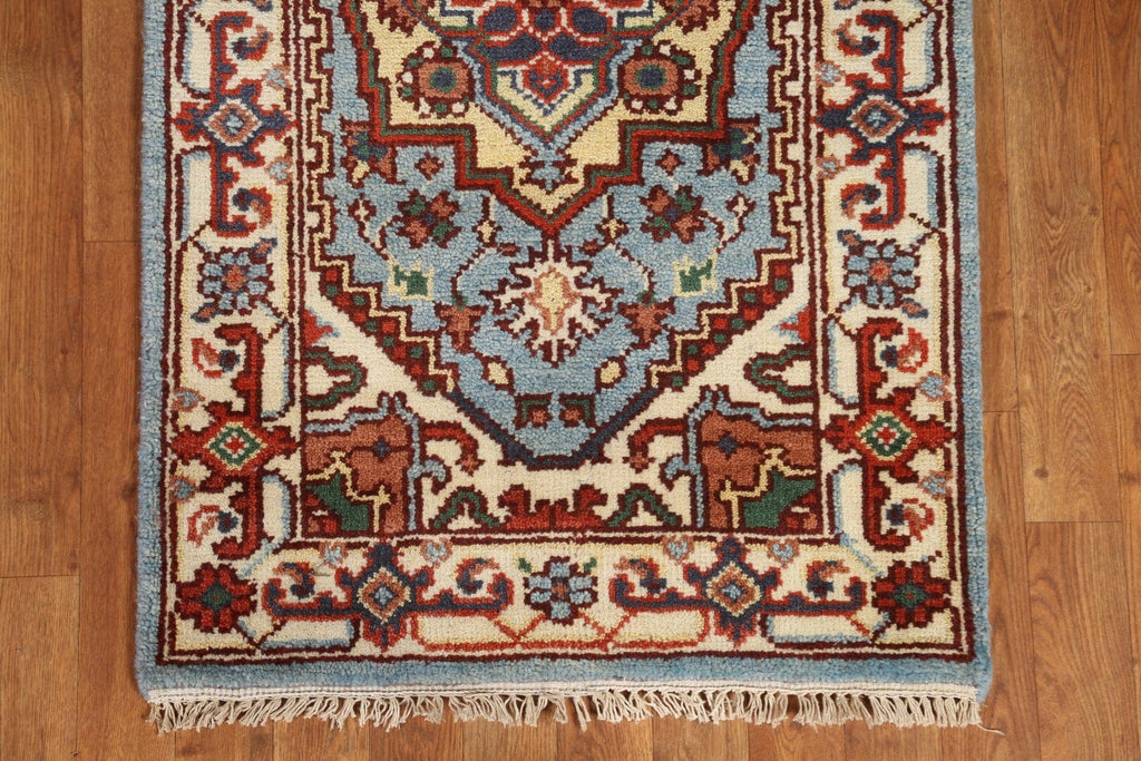 Geometric Heriz Serapi Runner Rug 3x8