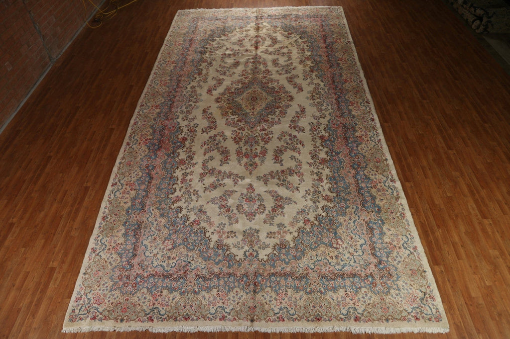 Antique Kerman Vegetable Dye Large Rug 11x21