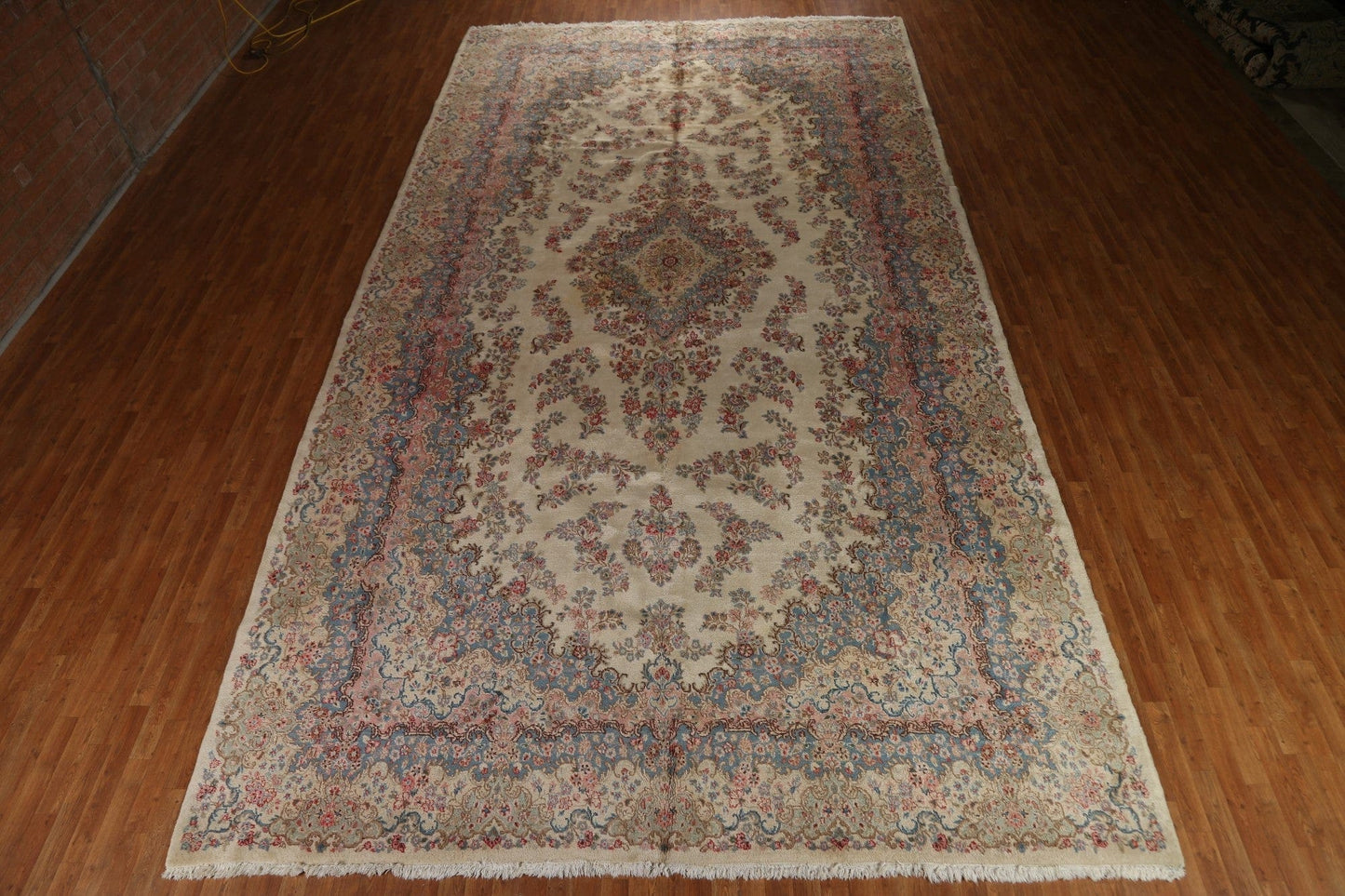 Antique Kerman Vegetable Dye Large Rug 11x21