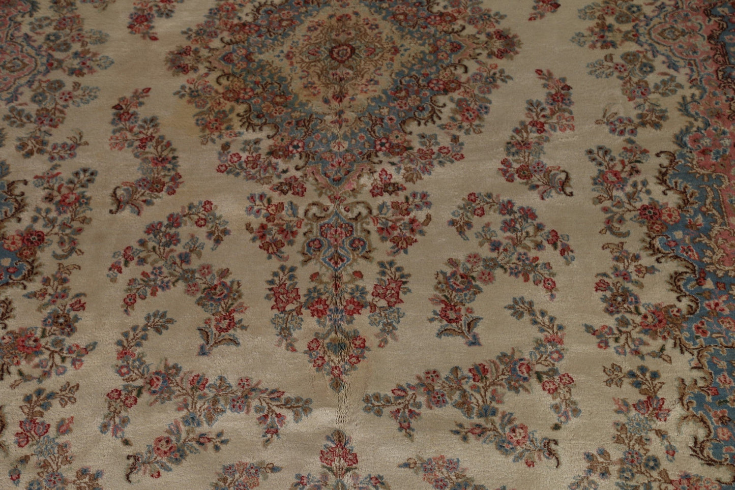 Antique Kerman Vegetable Dye Large Rug 11x21