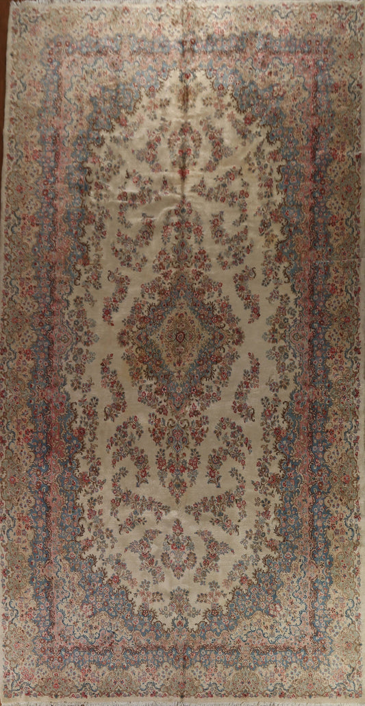 Antique Kerman Vegetable Dye Large Rug 11x21