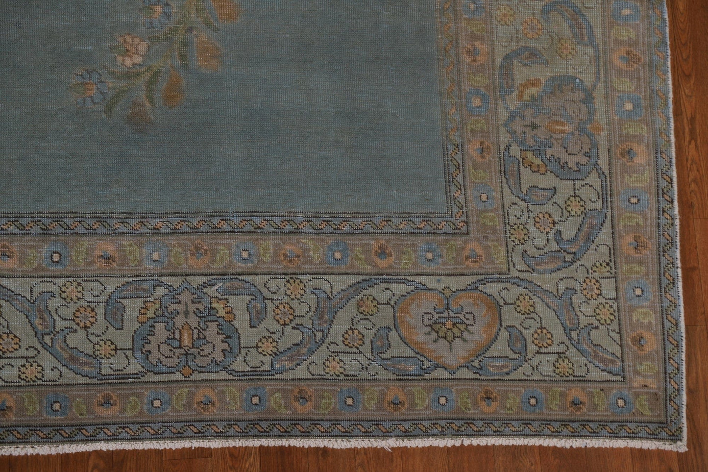 Distressed Over-Dyed Tabriz Persian Area Rug 9x12