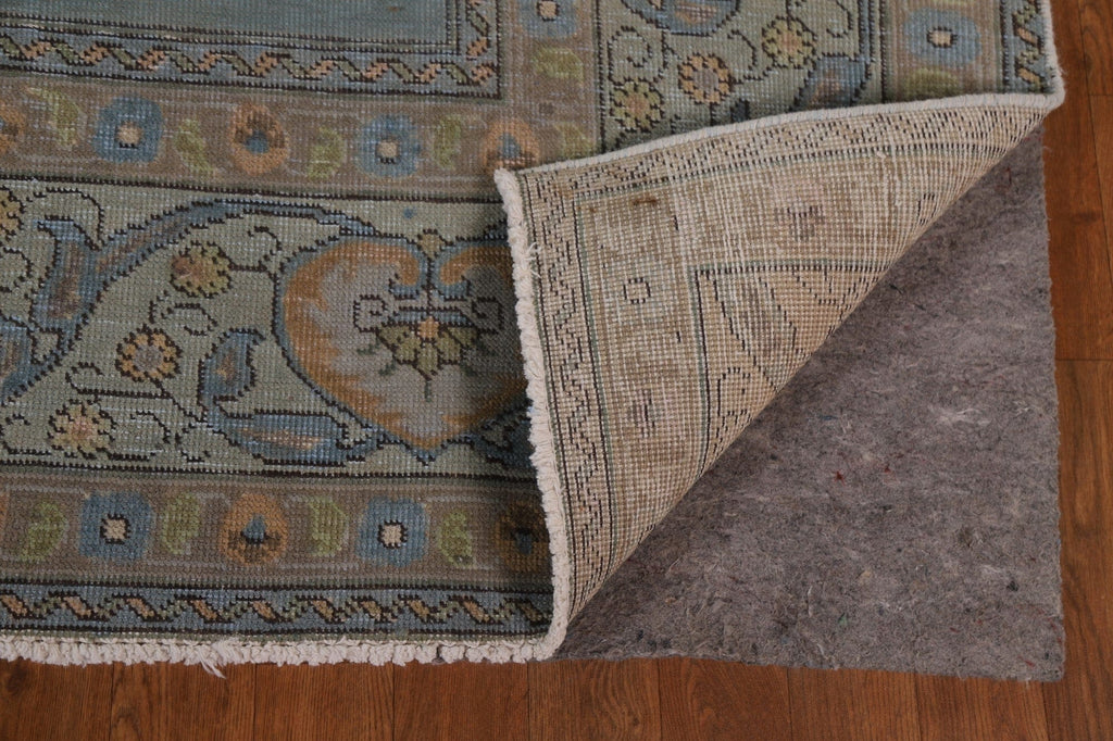 Distressed Over-Dyed Tabriz Persian Area Rug 9x12