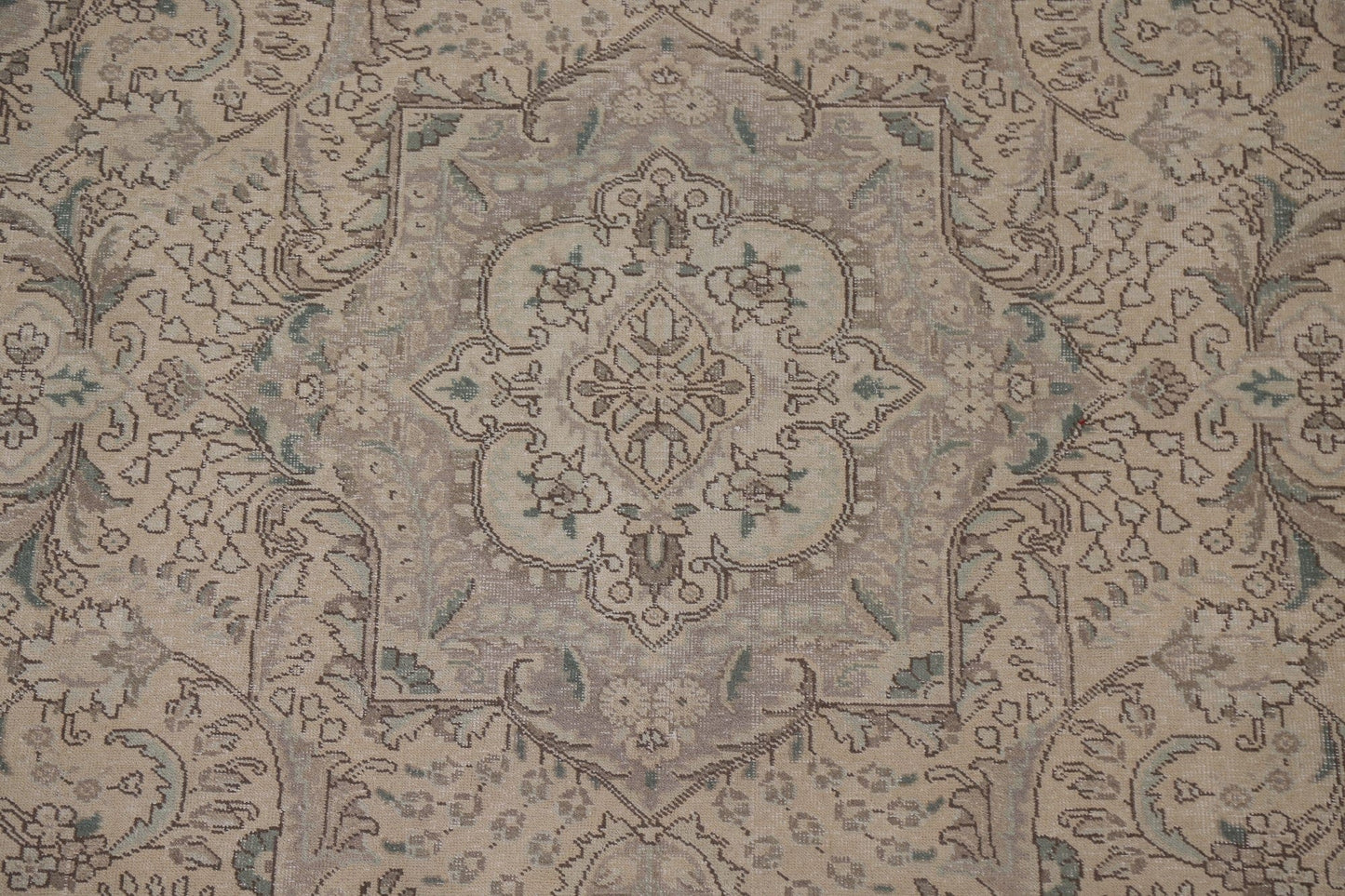 Distressed Muted Tabriz Persian Area Rug 9x11