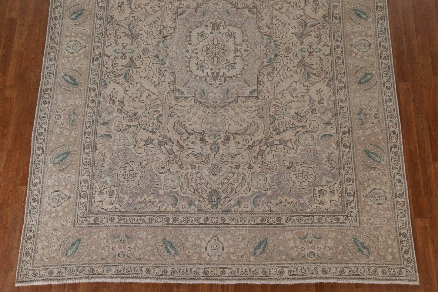 Distressed Muted Tabriz Persian Area Rug 9x11