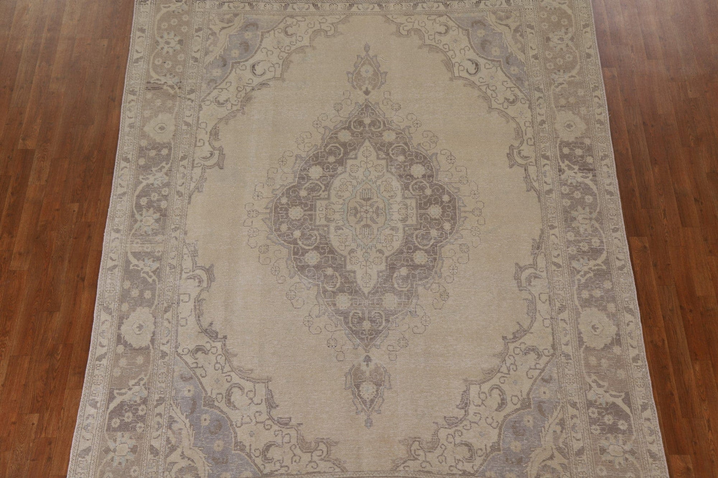 Muted Distressed Tabriz Persian Area Rug 8x11