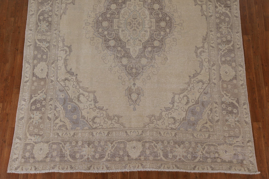 Muted Distressed Tabriz Persian Area Rug 8x11