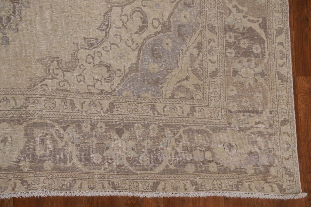 Muted Distressed Tabriz Persian Area Rug 8x11