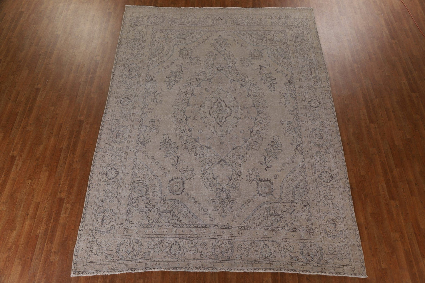 Distressed Vintage Tabriz Persian Area Rug 9x13