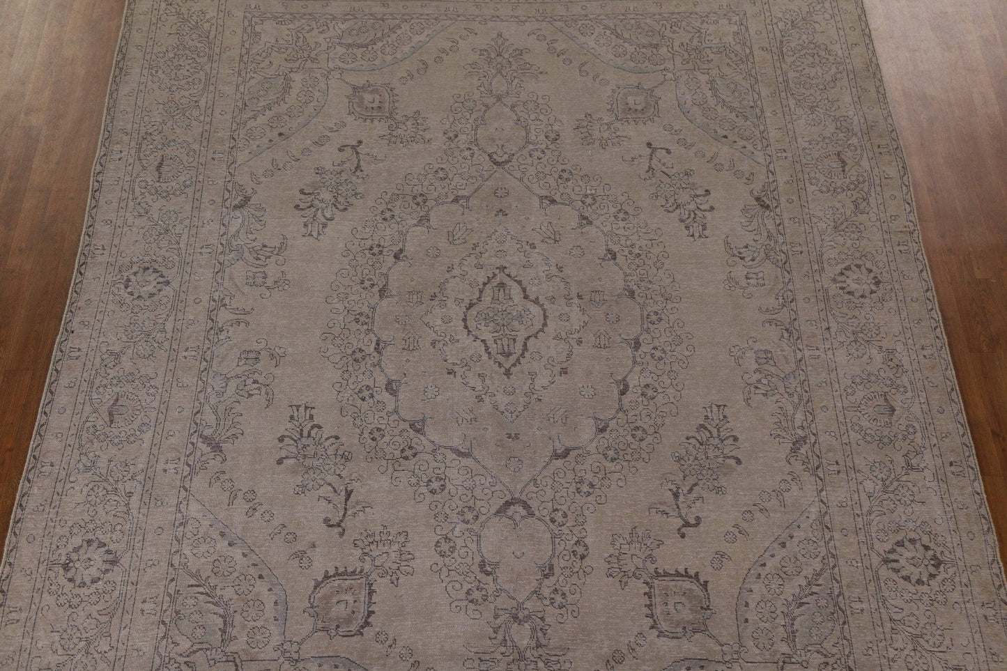 Distressed Vintage Tabriz Persian Area Rug 9x13